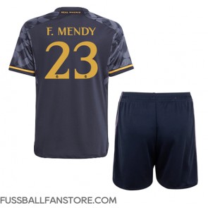 Real Madrid Ferland Mendy #23 Replik Auswärtstrikot Kinder 2023-24 Kurzarm (+ Kurze Hosen)
